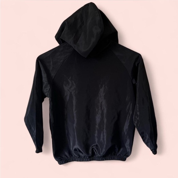 Boy Size 7 Black & White Stay Real SHEIN Windbreaker Pullover Hoodie - Picture 2 of 8